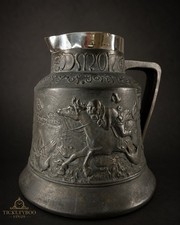 James Macintyre John Gilpin Edmonton Bell Ale Jug With Silver Collar, L’don 1897 picture