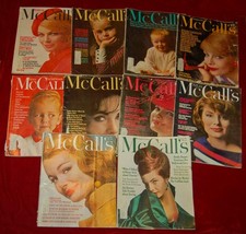 VINTAGE McCall's Magazines 1962 Lot of 10 Great Vintage Fashion Graphics & Ads picture
