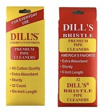 Dill's Premium Tobacco Pipe Cleaner 6” & Bristle Pack 2 Packs Of 32 picture