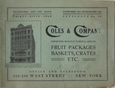 Antique ca 1911 Coles & Company Fruit Packages Baskets, Crates etc. 32 pages picture