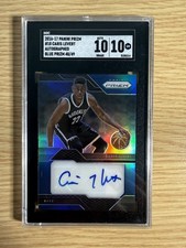 2016-17 Panini Prizm Blue- Rookie Signatures Caris LeVert #18 /49 SGC 10 Pop 1 picture