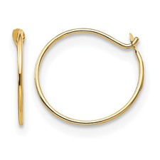 Madi K Endless Hoop Earrings Real 14k Yellow Gold 9mm Women's picture