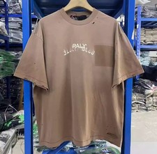MENS VINTAGE BLUE DISTRESSED T SHIRT WORN HIP HOP HIGH STREET SHORT TOP TEE picture