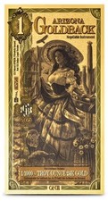 1 Arizona Goldback ~ 1/1000 oz 24K Gold Foil Note ~ Authenticated picture
