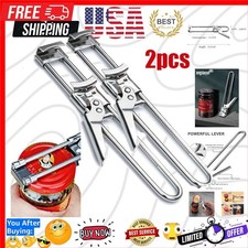 2X Adjustable Multifunctional Stainless Steel Can Opener Jar Lid Gripper New picture