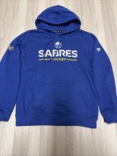 NWT Mens Medium Buffalo Sabres Fanatics Authentic Pro Pullover Hooded Sweatshirt picture