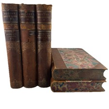 Robert Browning Riverside Edition 5 Vol Set 1889 Half Leather Houghton Mifflin picture
