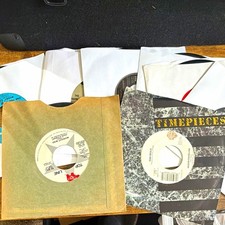 vintage 45 rpm vinyls lot of 10 random, soft pop rock, bubblegum pop 60s 70s picture