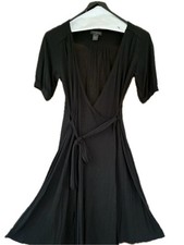 Vintage Banana Republic Fall 2007 Black Rayon Wrap Dress picture
