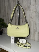 Coach Teri Shoulder Bag with Whipstitch Leather in Pale Lime CA240 picture