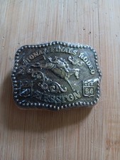 1986 National Finals Rodeo NFR Hesston Youth Belt Buckle Calf Roping NEW IN WRAP picture