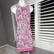 INC International Concepts Womens XS Pink Paisley Shift Dress Jersey Stretch picture