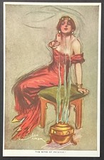 The Wine of Incense by Louis Mayer Pretty Woman Vintage Art Postcard Unposted picture