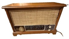 Vintage 1950'S Zenith tube wood table Radio Long Distance AM/FM Model K731 Works picture