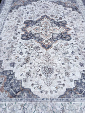 Gray/Beige Oriental Traditional area rug 9x12 ft picture