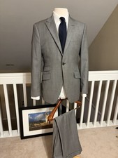 Coppley Prince of Wales 2 piece suit. 39 reg.33 waist. Peak, 1 button.Pleated picture