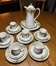 NORITAKE NIPPON CHOCOLATE POT SET  22pc Six Cups, Saucers, Plates Serving & Pot picture