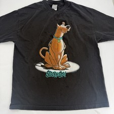 Vintage 1997 Scooby Doo Wear R U Cartoon Network Black T Shirt 90s Graphic XL picture