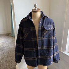 Men's Jachs New York Sherpa Lined Heavyweight Wool Blend Flannel Jacket Size XL picture