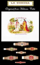 Awesome Vintage Cuban Cigar Label and Cigar Bands -19th/Early 20th C. picture