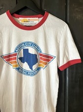 Aviator Nation Austin City Limits Festival Ringer T-Shirt White/Red Men's S picture