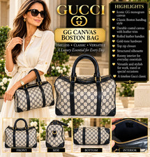 Gucci GG Canvas Boston Bag 13