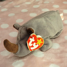 1996 Spike The Rhino Ty Beanie Babie - Rare With Tag Errors picture