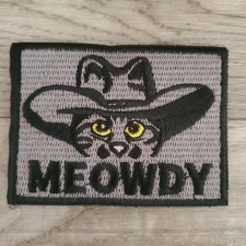 MEOWDY EMBROIDERED Morale Patch Hook and Loop Backing picture
