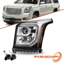 For 2015-2020 GMC Yukon Halogen w/ LED DRL Projector Factory Headlight Left Side picture