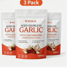 3PCS Garlic Extract 600mg Softgels (60 Count) Aged Garlic Extra picture