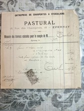 1906 French Document Invoice Receipt Business Letterhead With Stamp picture