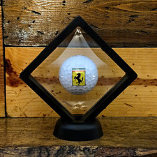 Vice Ferrari Logo White Golf Ball With Display Case. Rare picture