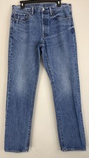 AYR The Normie Jean Men’s 32 Straight Fit Button Fly Blue Denim  picture