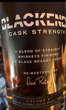 BLACKENED - EMPTY - Whiskey Bottle METALLICA Volume 1 Black Brandy Casks 750ml picture