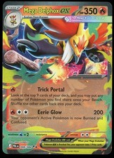 Pokemon Mega Delphox ex 008/084 Pitch Black Double Rare Holo picture
