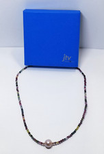 JTV Genusis Pink Cultured Freshwater Pearl & Multi Tourmaline Necklace 18