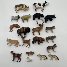 Vtg Schleich 90s-2000s Animal Lot Of 20 Farm Safari Bears Lions Coyote Moose picture