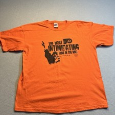 Philadelphia Flyers Megadeth Security Shirt Most Intimidating Fans NHL XL Orange picture