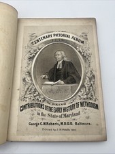 1866 Centenary Pictorial Album Early History Methodism Maryland Long Family Book picture