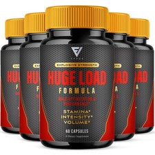 (5 Pack) Huge Load Advanced Formula, HugeLoad Male Support Pills (300 Capsules) picture