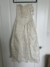 VINTAGE Jessica McClintock Ivory Sweetheart Ball Gown Wedding Dress 8 picture