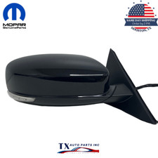 OEM 2013-2016 CHRYSLER 300 Passenger Side Mirror with Memory BSM Phantom Black picture