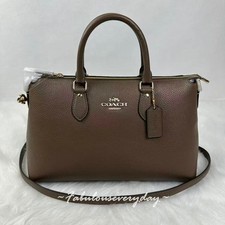 COACH Georgia Satchel Bag Crossbody In Leather/Gold/Dark Stone CR156 NWT picture