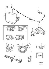 Genuine Volvo Rear Park Assist Retrofit Kit 31269374 NOS OEM S80 P3 New In Box picture