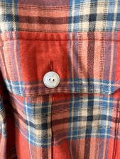 Drake's Red Plaid Flannel Shirt Men's Size M picture