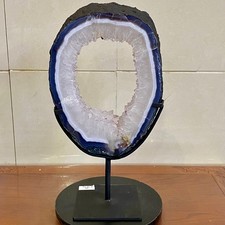 12.58LB Natural amethyst hole quartz cluster crystal Coarse slice pecimen picture