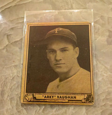 1940 Play Ball Arky Vaughan #107 Pittsburgh Pirates Baseball Base Set picture