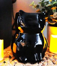 Ebros Black Cat Ceramic Oil Burner Diffuser Home Decor picture