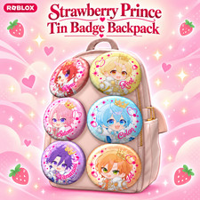 Roblox Strawberry Prince Tin Badge Backpack 500 robux 7-Eleven Japan Fast E-Code picture