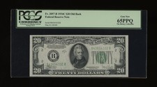 DBR 1934-C $20 FRN New York Old Back Fr. 2057-Bob PCGS 65 PPQ Serial B43654332B picture